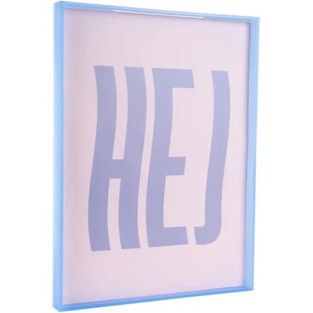 Present Time Wanddecoratie Hej Large - Paars - 3x31x41cm - Modern