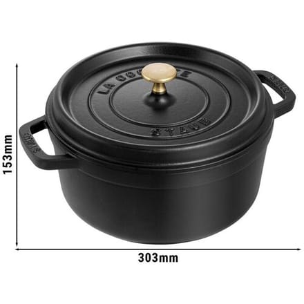STAUB LA COCOTTE - Kookpot - Ø 240mm - Gietijzer - Zwart