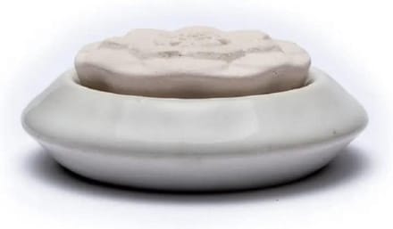 Yogi & Yogini geursteen - Lotus - met Witte Basis - 7,5 cm