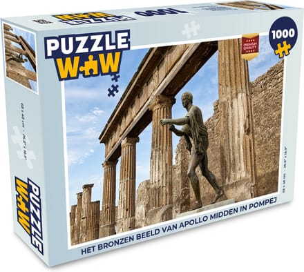Puzzel Het bronzen beeld van Apollo midden in Pompeji - Legpuzzel - Puzzel 1000 stukjes volwassenen