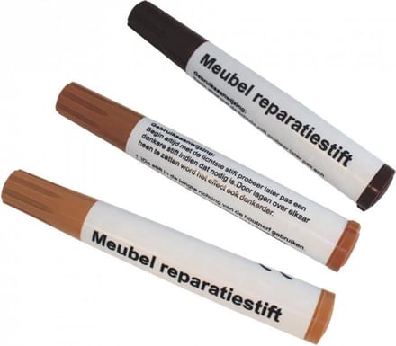 Meubel reparatie stiften - Meubelmarker - Lakstift - 3 tinten
