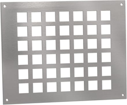 ALU ventilatieplaat 250x200mm