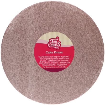 FunCakes Cake Drum Rond - Rose Goud - Ø25 cm / 12 mm - Taartonderlegger - Taartkarton