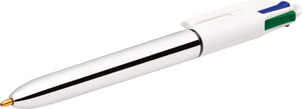 BIC 4 Colours Shine Balpennen - Verschillende Metallic Lichamen - Doos van 12 Stuks - Medium Punt 1 mm