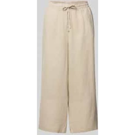 Wide leg stoffen broek met tunnelkoord
