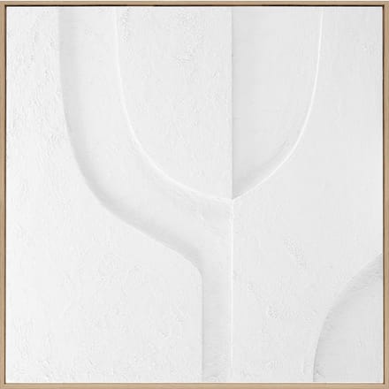 Ter Halle - Schilderij - Wanddecoratie - 3D Art - Witte Cirkels - 80x80cm (2)