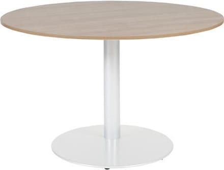 Vergadertafel - Linesto 120 rond wit - wit frame