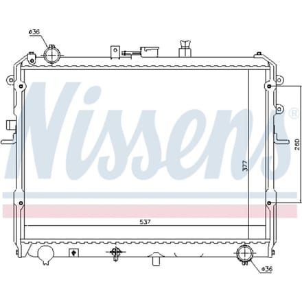Radiator, motorkoeling NISSENS 62381