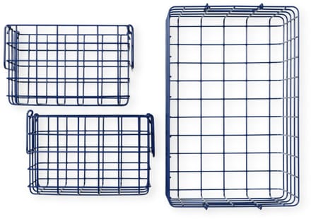 Mustard - Baskets - Manden - Set van 3 - Navy