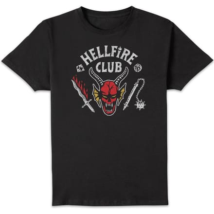 Stranger Things Hellfire Club Vintage Unisex T-Shirt - Zwart - M