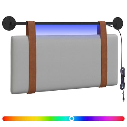 vidaXL - Hangend - hoofdbord - Wolkgrijs - Antiek - PU