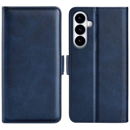 CaseBody Samsung S26 Plus Real Leather Wallet Hoesje Blauw