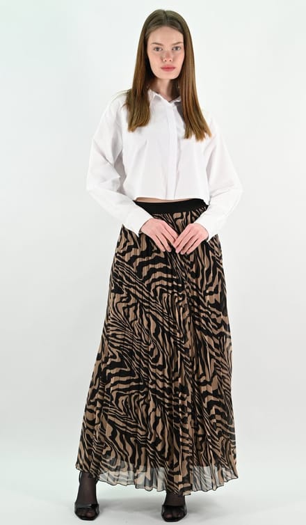 YesMooi - Plooirok met animalprint - A-lijn rok - M (38)