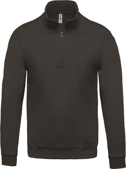 Kariban Sweater met ritskraag K478 - Dark Grey - S