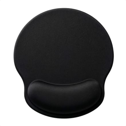 Techidna - Ergonomische Muismat met Polssteun - Zwart - Gelkussen - Antislip - Compact