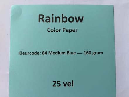Rainbow Kl-84 Medium blauw 25 vel 160 gram papier