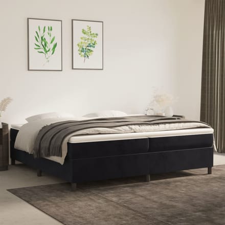 Vidaxl Bedframe Zonder Matras, Zwart, 200X200 Cm, Fluweel
