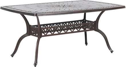 LIZZANO - Tuintafel - Donkerbruin - 102 x 165 cm - Aluminium