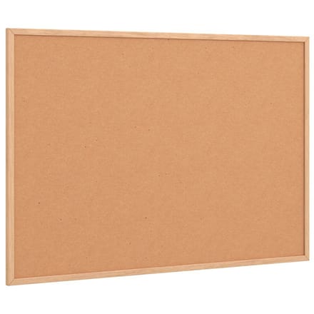 vidaXL - Kurkbord - met - massief - grenenhouten - frame - 80x55 - cm