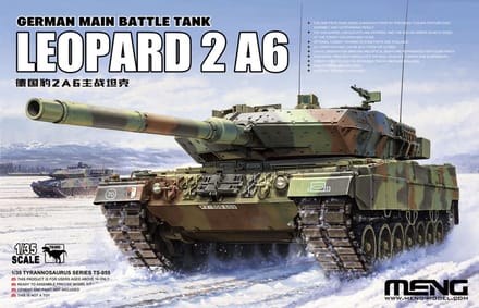 Meng Model Modelbouwpakket Militaire voertuigen - MENG TS055 Leopard 2A6 - Duitse Moderne Gevechtstank Plastic - 1:35 - Modelbouw