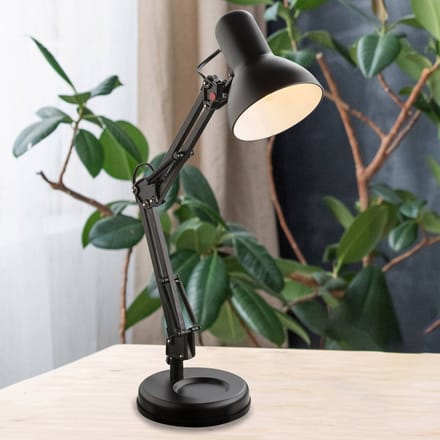 Globo Famous tafellamp - bureaulamp - verstelbaar - 59 cm hoog - zwart
