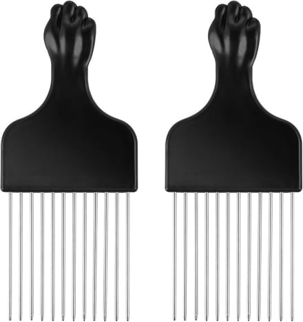 2pcs Afro Picks voor Natuurlijk Krullend Haar - Haar Styling Kam voor Mannen en Vrouwen