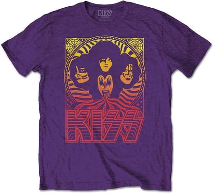 Kiss - Gradient Group Heren T-shirt - M - Paars