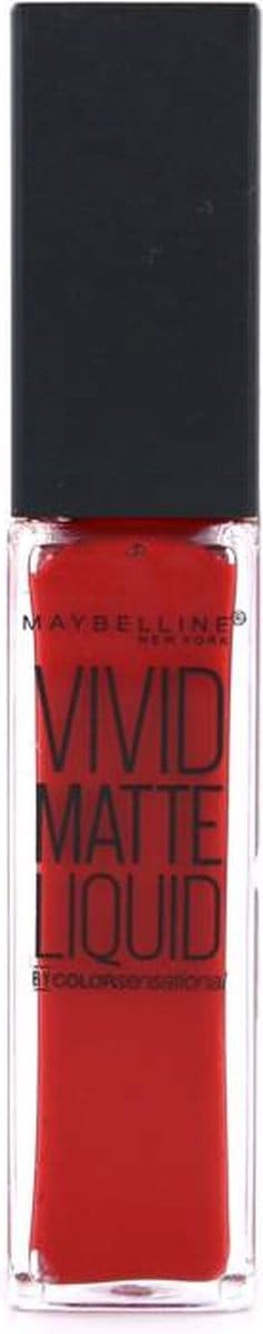 Maybelline Color Sensational Vivid Matte Liquid Lipgloss - 35 Rebel Red