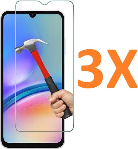 Screenprotector Glas - Tempered Glass Screen Protector Geschikt voor: Samsung Galaxy A05 / Galaxy A05S - 3x