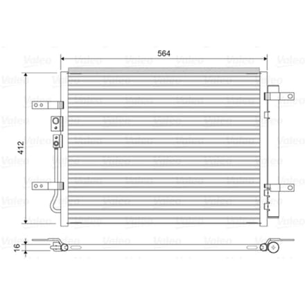 Condensator, airconditioning VALEO 822628