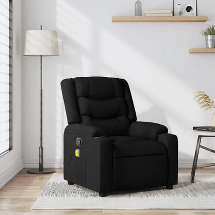 Vidaxl Klapbare Massagestoel, Zwart, Bekleed met Stof