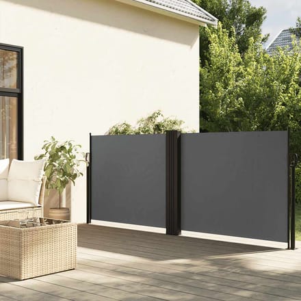 vidaXL - Windscherm - uittrekbaar - 100x600 - cm - antraciet