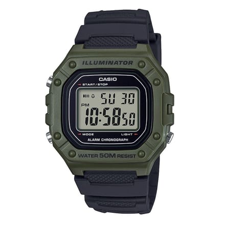 Casio CASIO Collection W-218H-3AVEF Horloge - Kunststof - Zwart - Ø 43 mm