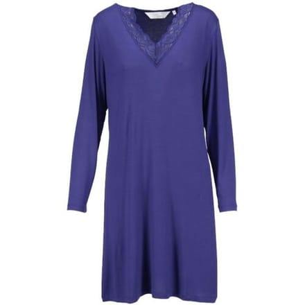 Katoenen dames nachthemd royalblauw Ringella - Blauw - Maat - 42