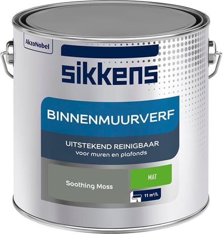 Sikkens - Binnenmuurverf Mat - Soothing Moss - Mengverf - 2,5 L