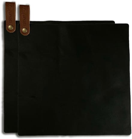 Xapron Leren Pannenlappen Kansas kleur zwart
