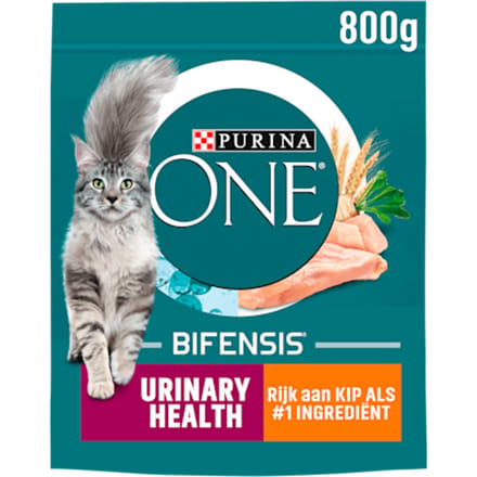 Purina ONE Droogvoer Urinegezondheid met Kip voor Volwassen Katten, 800 g Voeding voor een Gezonde Urineweg