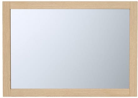 Vente-unique Rechthoekige spiegel met kader met eikenfineer - B50 x H70 cm - TIMEA