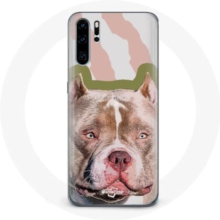 Coque - Huawei - P30 - Souple - Marron - Chien de Pitbull marron