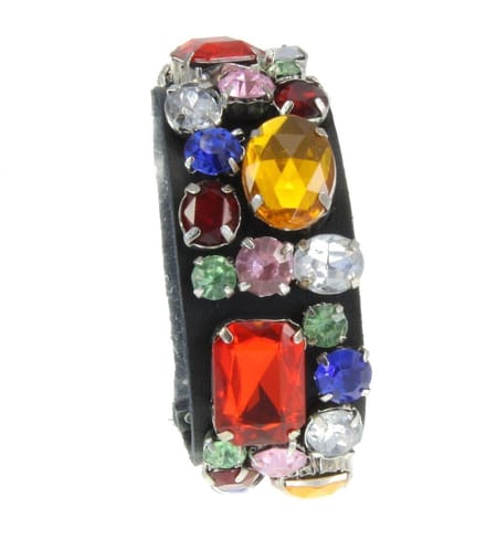 Behave - leren armband kleurstenen - expressief & opvallend - dames