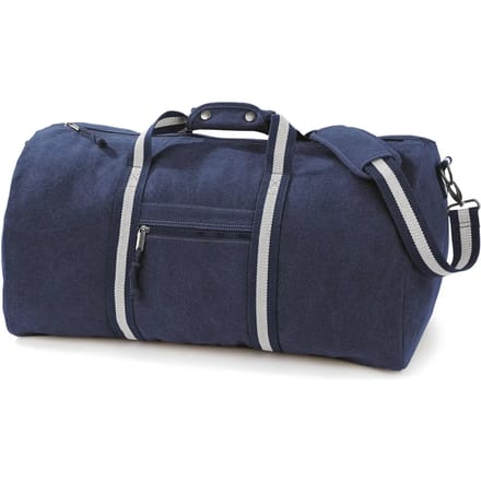 Quadra Sporttas-Weekendtas “used look” Vintage Oxford Navy