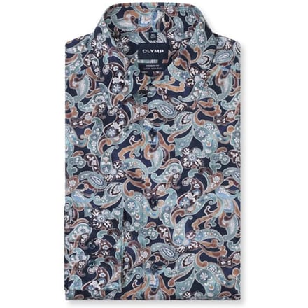 OLYMP Luxor Overhemd, Modern Fit, New Kent, Marineblauw