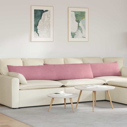 vidaXL - Zitkussens - 2 - pcs - Roze - 200 - x - 40 - cm - Corduroy - stof