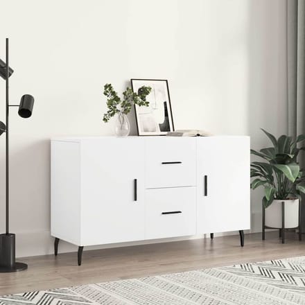 vidaXL - Dressoir - 100x36x60 - cm - bewerkt - hout - wit