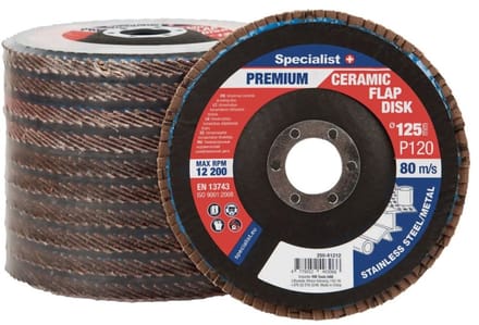 10 stuks Lamellenschuurschijf 125 mm P40 – Ceramic PREMIUM voor RVS & Staal