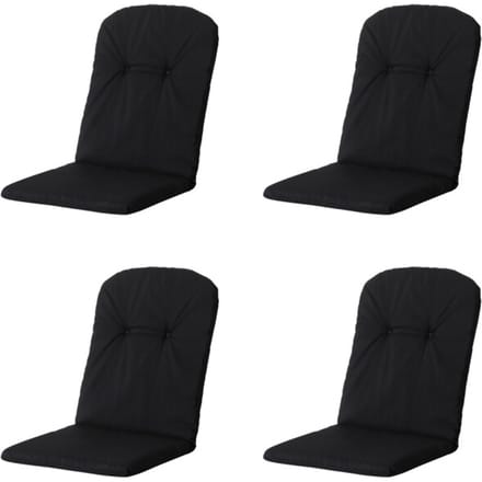Madison - Kuipstoelkussen Hoge Rug Panama black - Ca. 96x45 cm - Set van 4