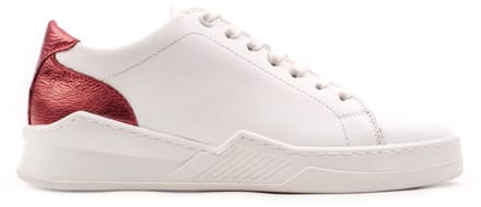 Omnio spencer city sneakers dames wit/rood leer