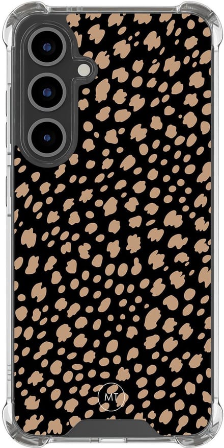 Hoesje (shockproof) geschikt voor Samsung Galaxy S25 FE - Savannah spots - Extra sterke case - TPU/polycarbonaat - - Multi, Transparant