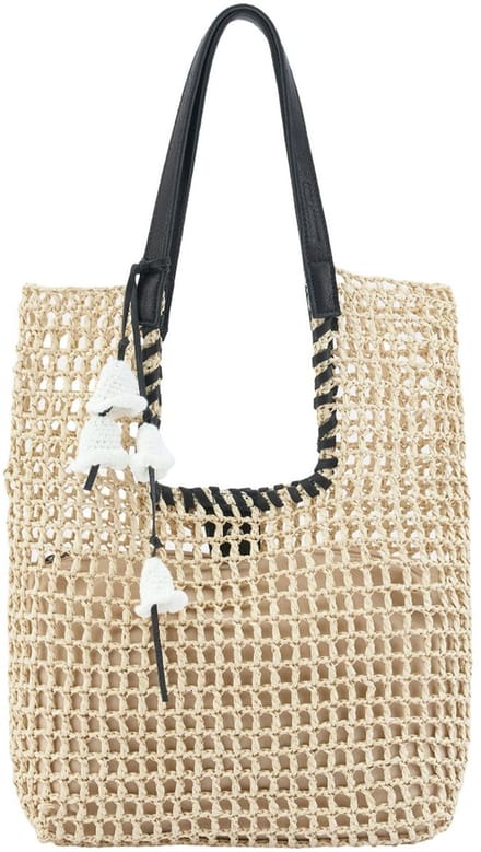 FREDsBRUDER Sun Carrier - Shopper (natural straw & black)