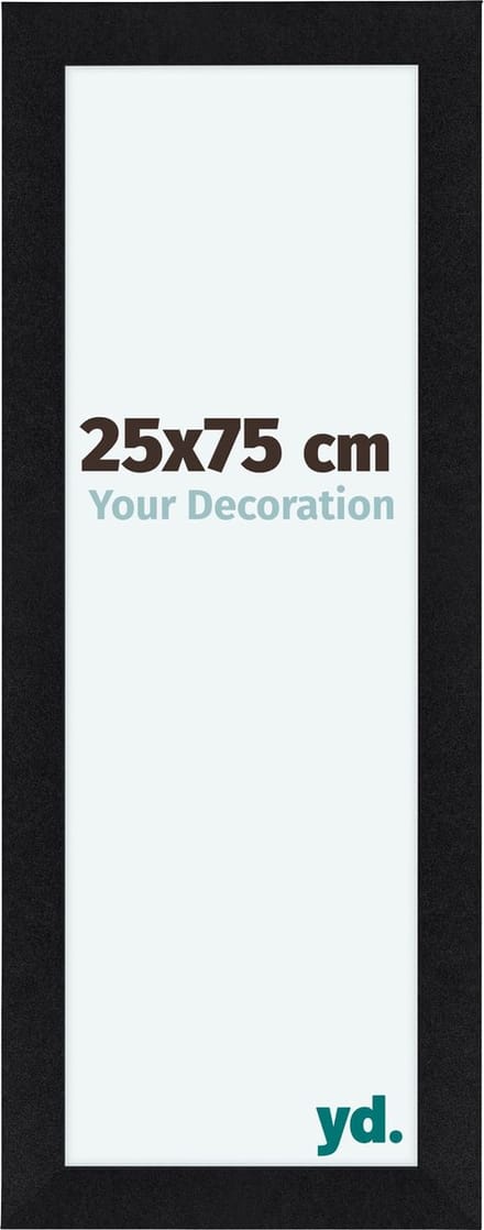 Your Decoration - Fotolijst 25x75 cm - MDF - Zwart Mat - Como